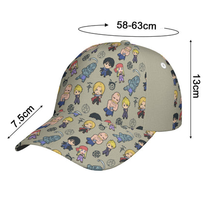 Full Metal Alchemist (FMA) All-Over Print Peaked Cap