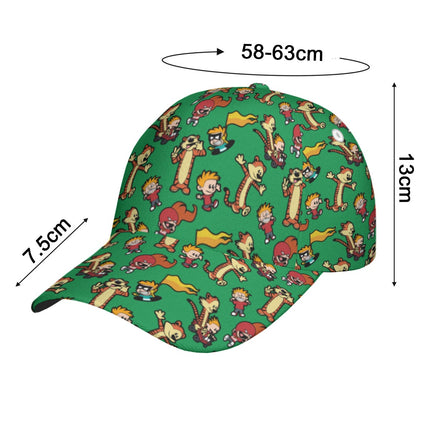 Calvin & Hobbes All-Over Print Peaked Cap