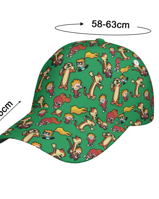 Calvin & Hobbes All-Over Print Peaked Cap